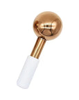 CryoGlow Facial Globe Massager - Rose Gold with White Silicone Handle