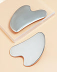 Gua Sha Facial Scraper & Massager: Heart-Shaped - Stainless Steel