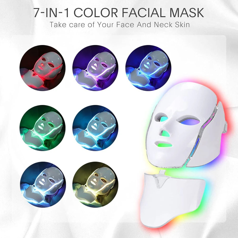 Light Emitting Diode (LED) Facial Mask - 7 Colors