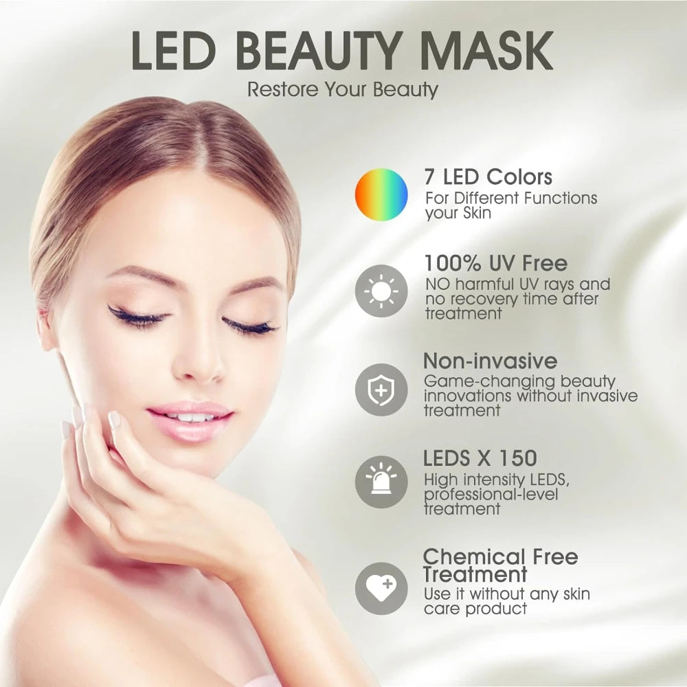 Light Emitting Diode (LED) Facial Mask - 7 Colors